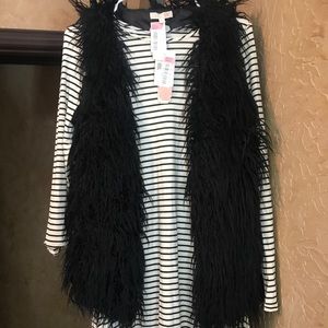 Dress and fur vest bundle